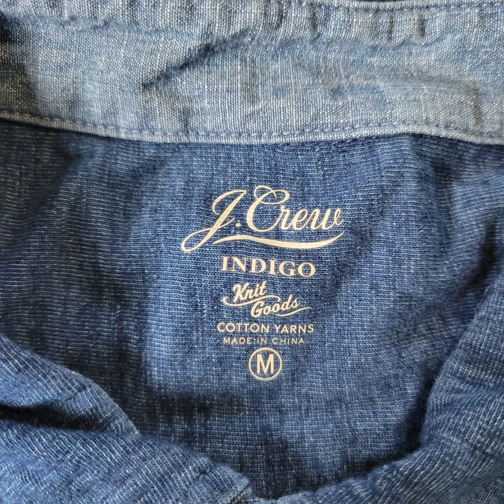 J. Crew Indigo Knit Goods Two Tone Long Sleeve Shirt Mens‎ Size M